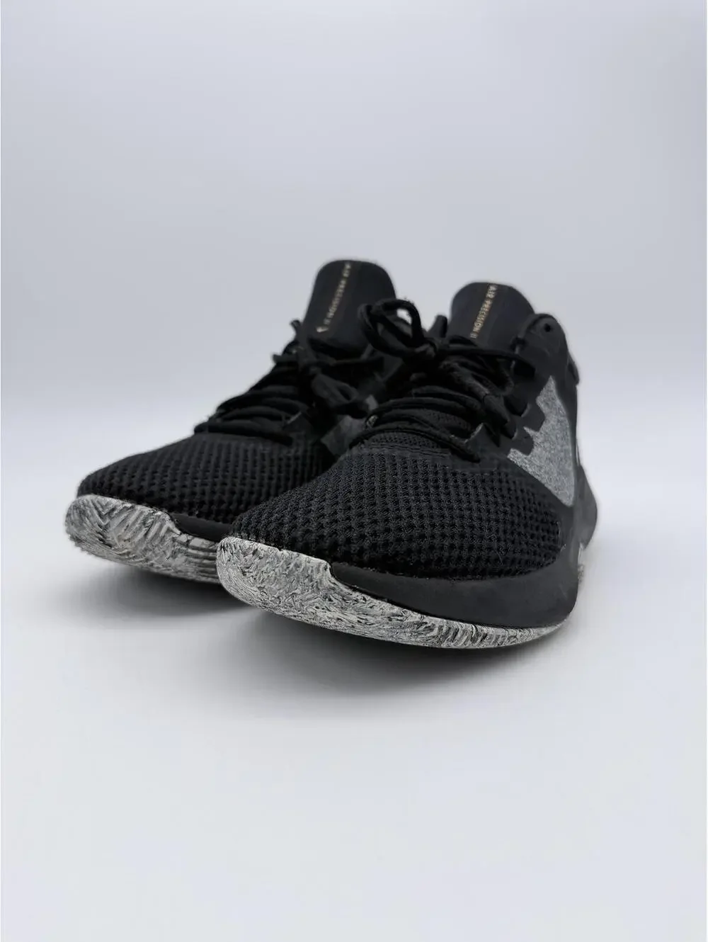 Nike Air Precision 2 'Black‎ Metallic Gold' Women's Basketball Shoe Size 8
